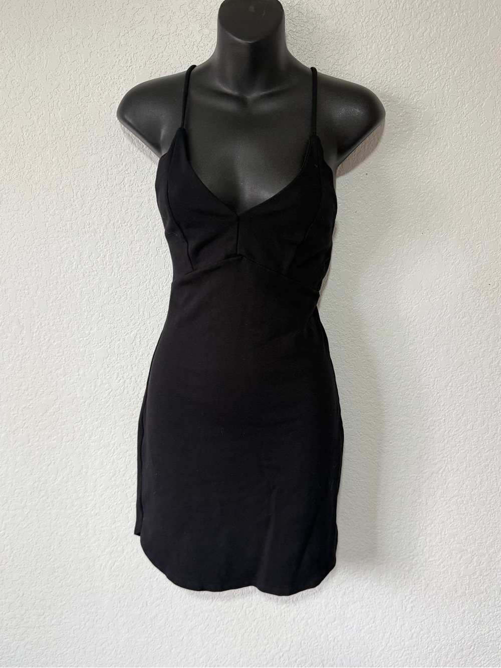 Love Culture Black Spaghetti-Strap Mini Dress